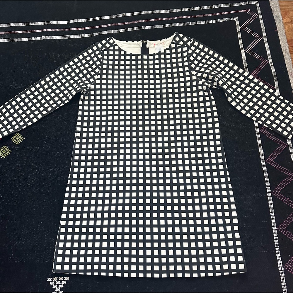 Size 12 J.Crew/Crewcuts black and white long sleeve dress